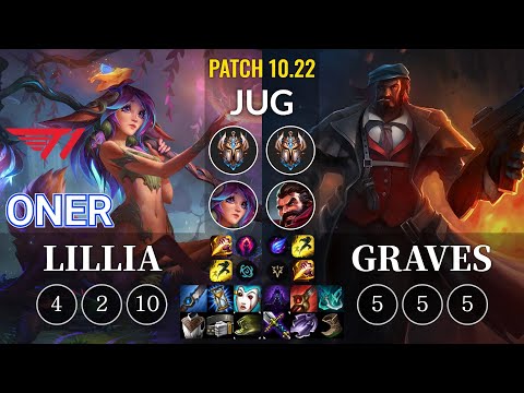 T1 Oner Lillia vs Graves Jungle - KR Patch 10.22