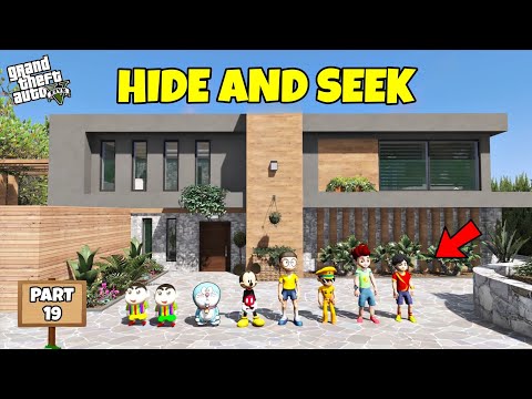 GTA 5 : SHINCHAN AND HIS FRIENDS PLAYING HIDE AND SEEK IN SHIVA'S NEW MANSION