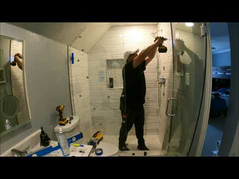 How To Install A Shower Glass Door... Custom Frameless...