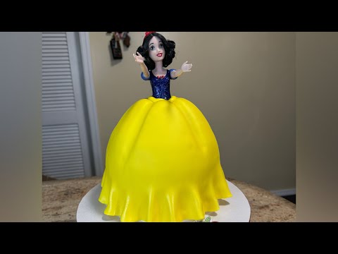 Pasos para decorar un pastel de princesa Blancanieves♥️♥️♥️♥️