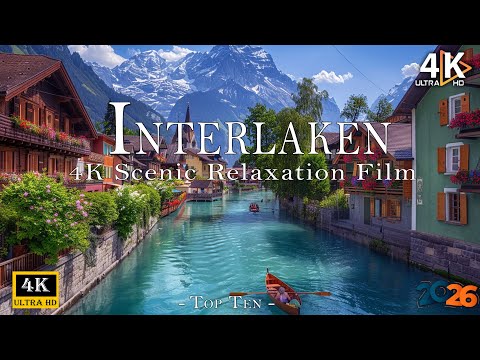 Interlaken 4K Drone Film 🌿 Calming Piano Music | Beautiful Swiss Nature🌿 Beautiful Alpine Scenery