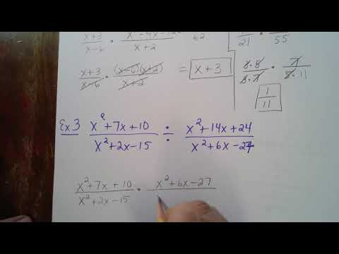 Honors Algebra: HW 9.1D Divide Rational Expressions and Complex Fractions Solutions