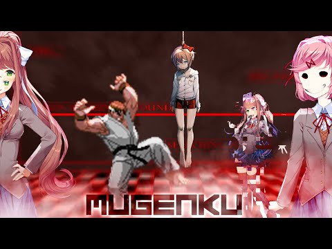 RYU FIGHTS AGAINST A VIRUS IN THE MATRIX WORLD! Ryu Reloaded vs Monika! MUGEN Multiverse