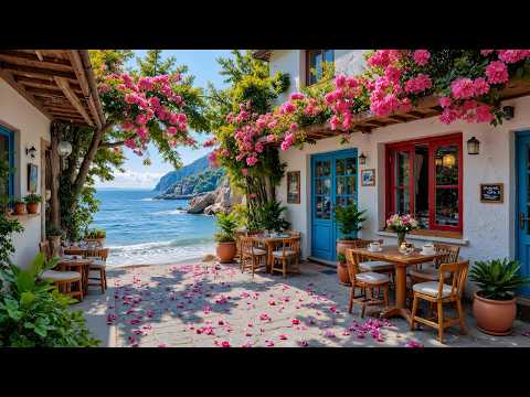 Tropical Summer Bossa Nova 🌴 Beach Cafe Ambience & Ocean Wave Sounds for a Good Mood | Seaside Vibes