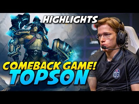 TOPSON ELDER TITAN - Comeback Game! - Dota 2 Pro Highlights