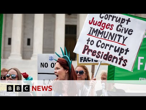 US Supreme Court debates Trump immunity claim | BBC News