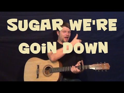 Sugar We're Goin Down (Fall Out Boy) Easy Strum Guitar Lesson How to Play Tutorial