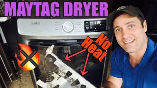 Why This Maytag Dryer Runs Fine but Isn’t Heating | Quick 3387747 Heater Element Fix | MED5630HC1