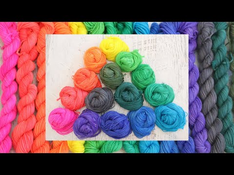 Dyepot Weekly #240 -Color Mixing With Jacquard Acid Dyes 2: Triangle Exercise w/ Pink, Cyan, &Yellow