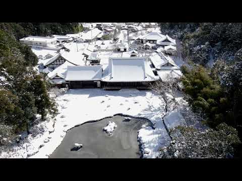 常栄寺雪舟庭雪景色