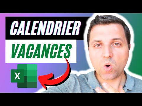 Excel calendrier VACANCES SCOLAIRES simple et gratuit à télécharger 📆 !