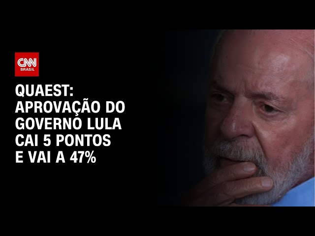 Quaest: Aprovação do governo Lula cai 5 pontos e vai a 47% | CNN NOVO