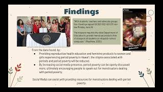 Improving Reproductive Health Among Women in Hawaiʻi Experiencing Period Poverty by Airabella Molina