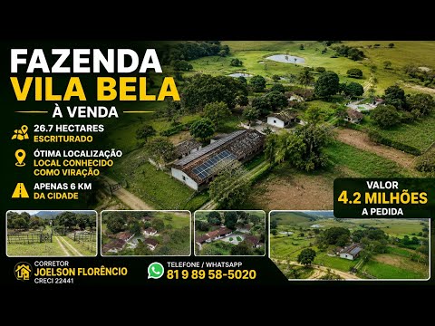 Sítio a venda em bonito PE 26.7 escritura pública 4.200. mi