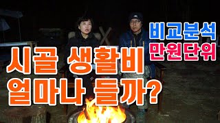 시골생활비 도시생활비 보다 얼마나 줄까? 만원단위까지 낱낱이 비교분석!