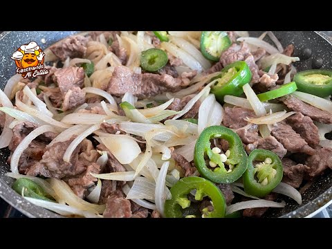 Bistec Encebollado Receta Fácil Sazonando a mi Estilo