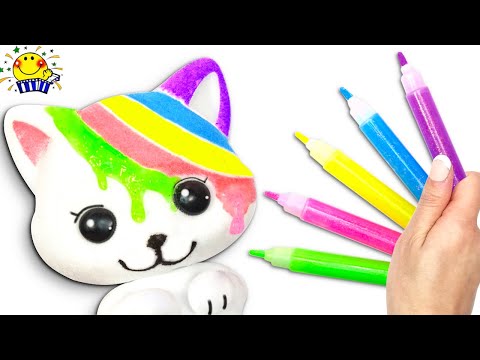 【お絵かき人形をぬりえメイク❤︎】おえかきもふれんずのお店屋さんや着せ替えごっこをしよう♪