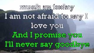 &quot;THE PROMISE&quot; ( I&#39;ll Never Say Goodbye) Video Karaoke @in the style of Martin Nievera