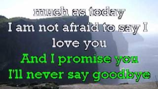 &quot;THE PROMISE&quot; ( I&#39;ll Never Say Goodbye) Video Karaoke @in the style of Martin Nievera