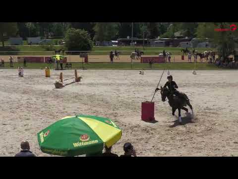 Siegesritt von Virginie Dubus und Hero des Nawies Speed Trail Working Equitation Master Class