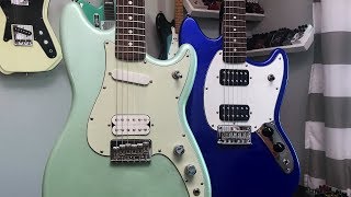 Video thumbnail for Fender Duo-Sonic HS VS. Squier Bullet Mustang HH by 60 Cycle Hum
