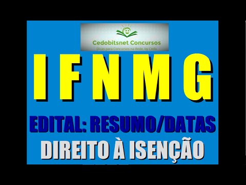 #1 IFNMG CONCURSO PÚBLICO INSTITUTO FEDERAL NORTE MINAS GERAIS FUNDEP GESTÃO DE CONCURSOS ISENÇÃO