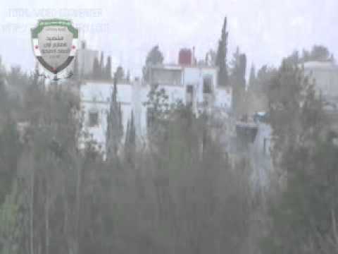 رصد تدمير رشاش 23 بقذيفة مدفعية في جبهة الفوج 81 قرب بلدة المليحة في ريف دمشق من قبل كتيبة جند الحق