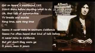 Albert Hammond - It Never Rains In Southern California ( + lyrics 1972)