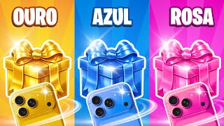 ESCOLHA SEU PRESENTE! 🎁 Ouro, Azul ou Rosa! ⭐️ Você Tem Sorte? 😱 #quiz