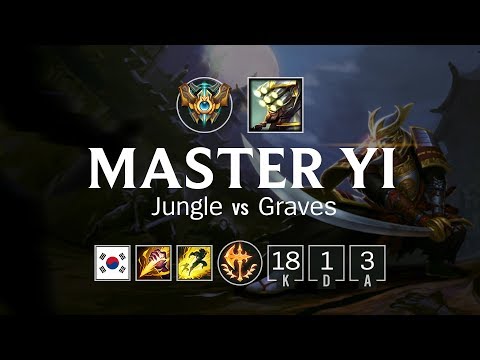 Master Yi Jungle vs Graves - KR Challenger Patch 8.10