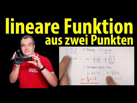 lineare Funktion - aus zwei Punkten berechnen (und zeichnen) | Lehrerschmidt