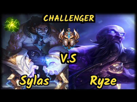 SKT T1 Faker (SYLAS) vs RYZE - MID CHALLENGER GAMEPLAY - KR