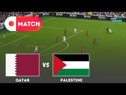 قطر ضد فلسطين | مباراة محاكاة كأس العرب ٢٠٢٥ | أسلوب لعب eFootball PES ٢١