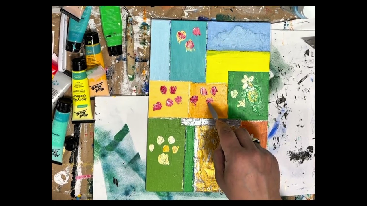 Inspiring painting - Spring is in the air - easy acrylic on canvas #spring #springvibes @GoVilnius