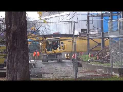 Anflug zum Biergarten!!! mit dem Steg vom Querbahnsteig für Stuttgart 21