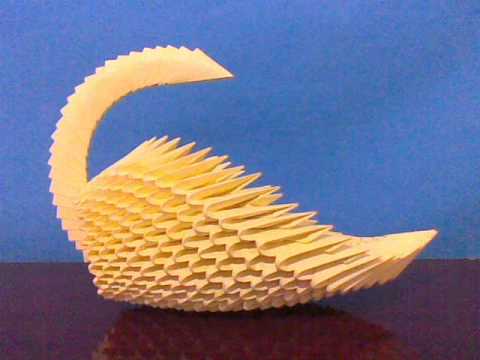 Origami 3D Cisne Amarelo