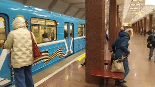 Siberia. Novosibirsk. Metro station Marschala Pokryschkina Fragment 2б