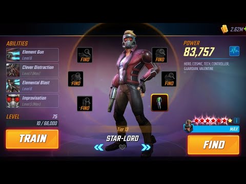 Star Lord Event Marvel Strike Force. AMAZING 6 Red Star Upgrade Tier 6 & 7 Smashed
