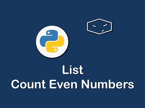 list count even numbers in python 