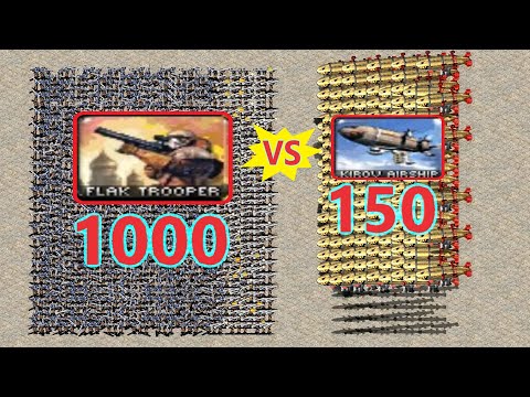 Flak Troopers vs Kirovs - Same Cost - Red Alert 2