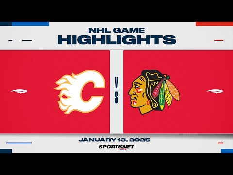 NHL Highlights | Flames vs. Blackhawks - January 13, 2025