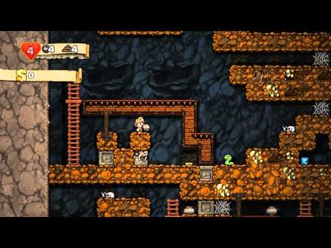 Brian plays Spelunky! Episode 16 - Attempting to open the ice cave tunnel