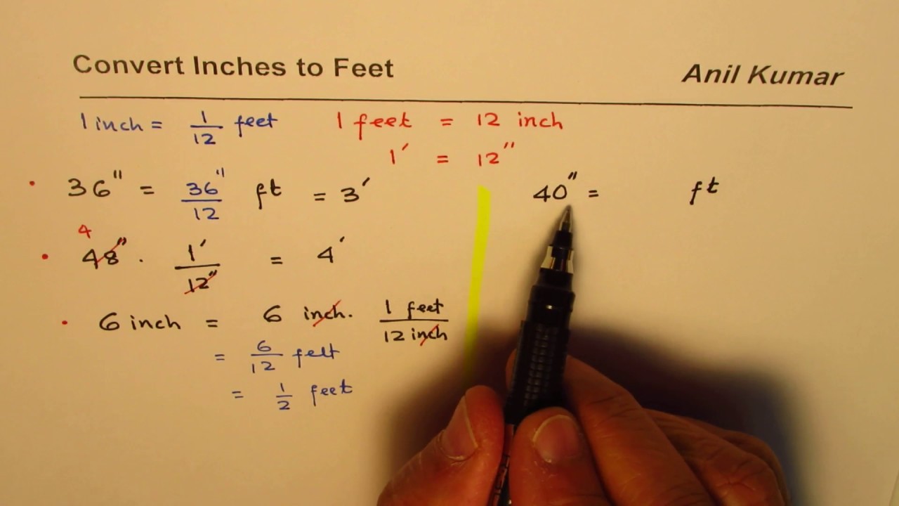 Putar video How to Convert Inch to Feet sekarang How to Convert Inch to Feet