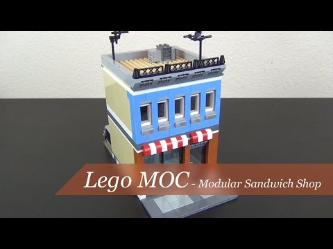 MOC Monday - Custom Lego Modular Sandwich Shop