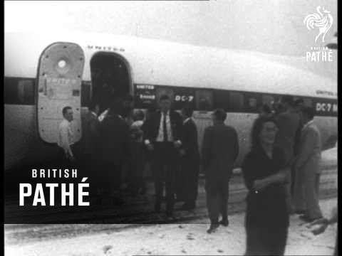 Dramatic Emergency Belly Landing Of Dc7 - Los Angeles (1957)