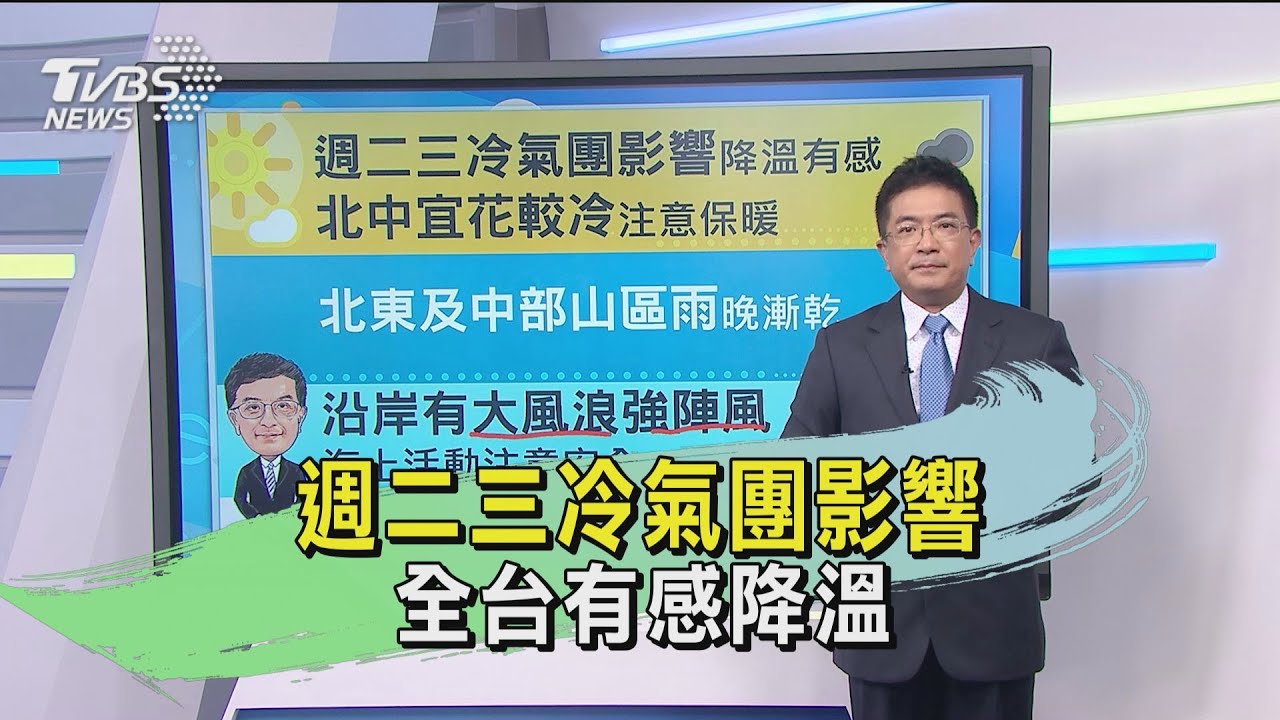 週二三冷氣團影響 全台有感降溫