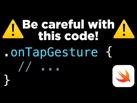 Be careful when you use .onTapGesture() ⚠️ thumbnail