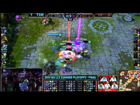 Game Ending TSM Team Fight ft. WildTurtle Quadra - TSM vs C9 Game 4