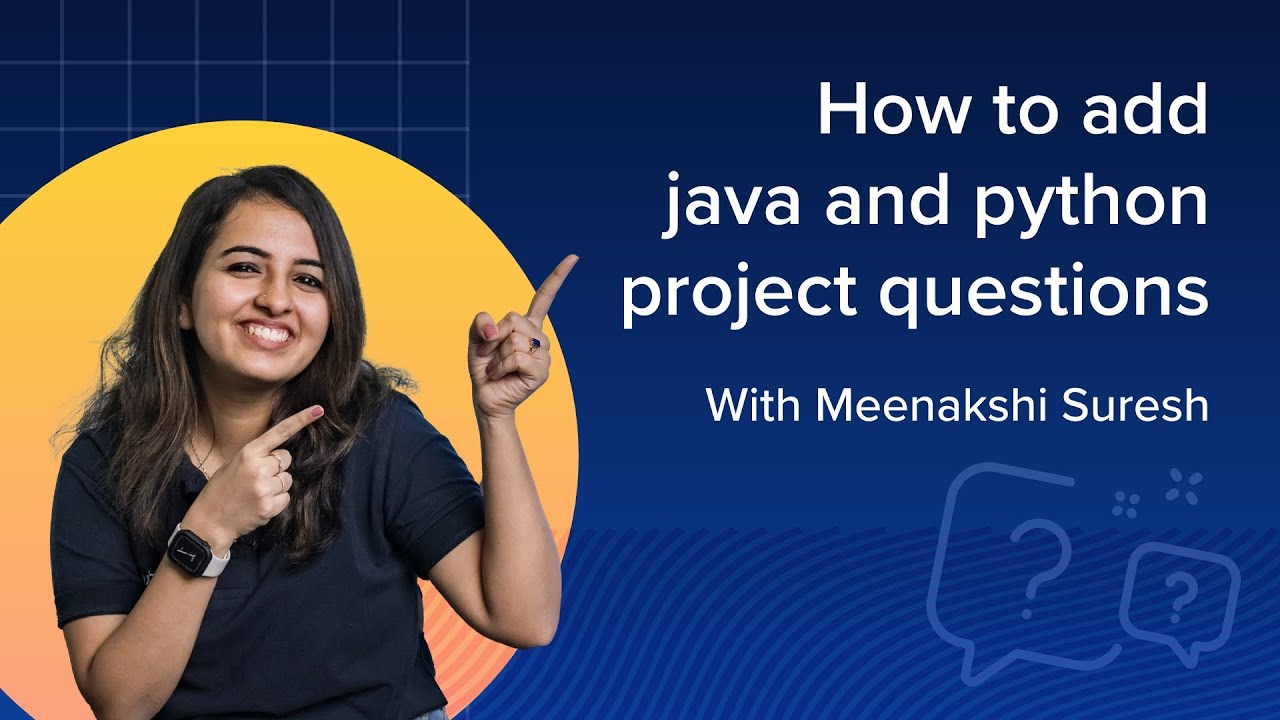 How to add java and python project questions