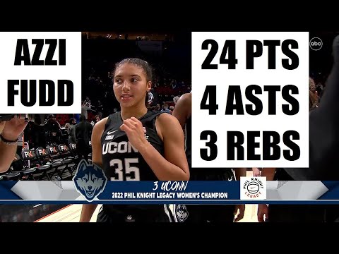 Azzi Fudd Drops 24 (22 In 2nd Half, 16 In 3rd Q) In Championship Game | #3 UConn Huskies vs #9 Iowa